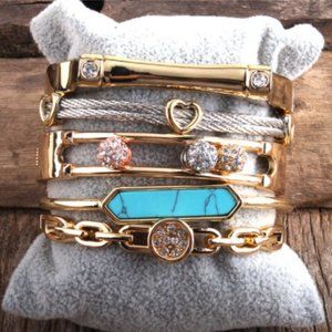 Fashion Metal Bracelet Bangle Set 5pc Bangle Sets